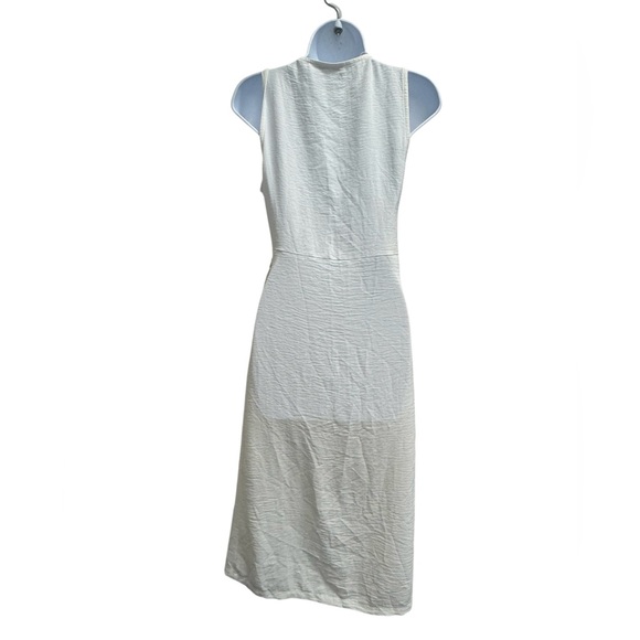Zara White Ercu Midi Wrap Dress Size Small - Picture 3 of 6
